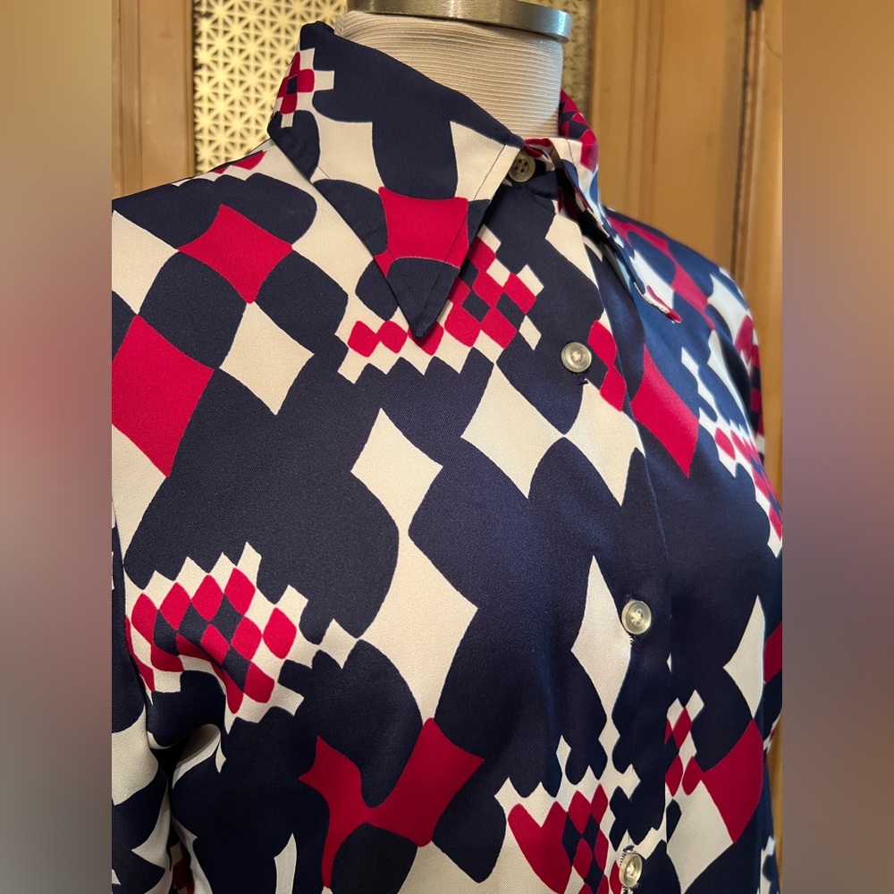 Vintage polyester dagger collar ALFRED DUNNER 10 12